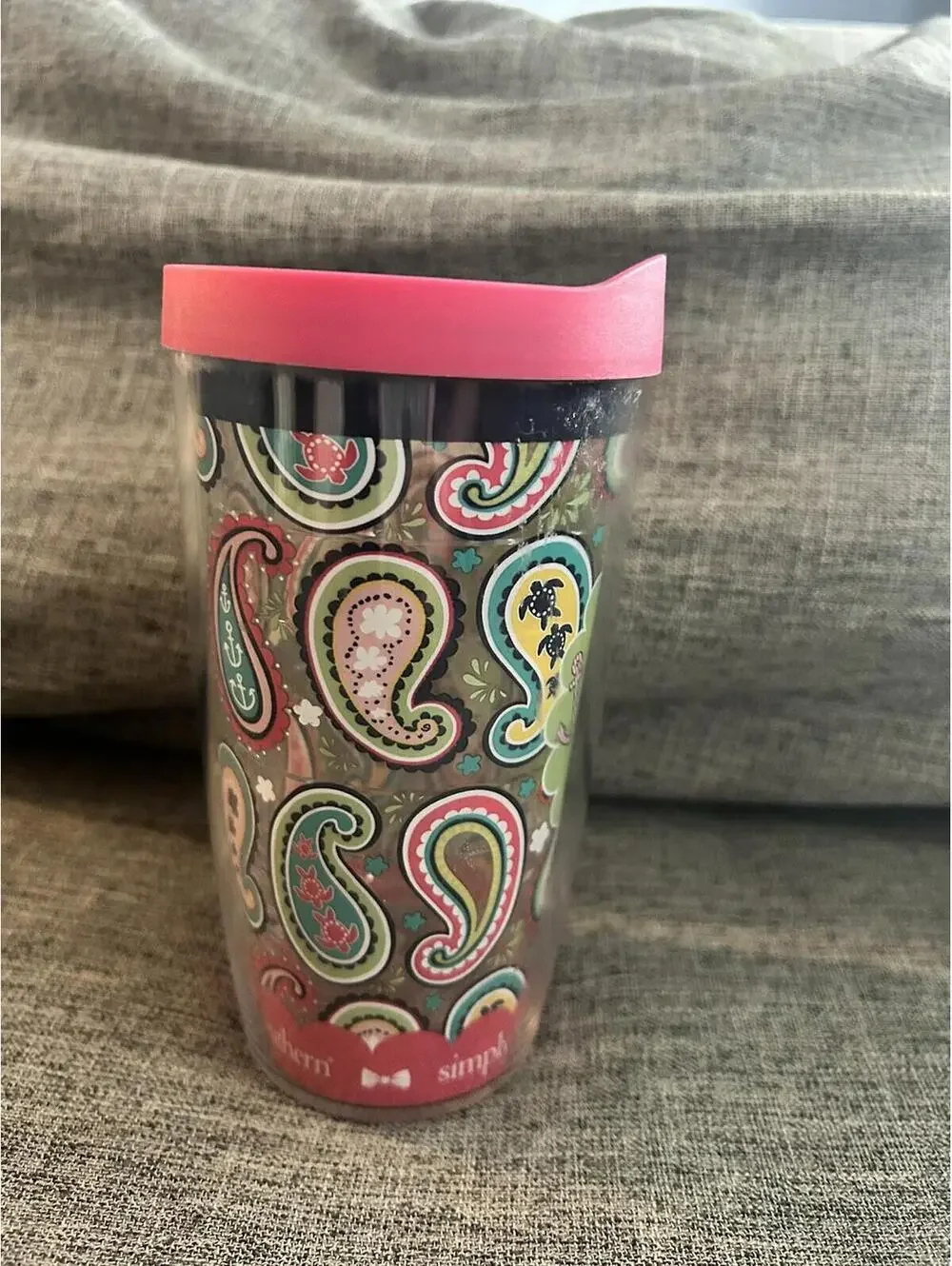 Tervis Tumbler x Simply Southern Hope Anchors The Soul Paisley 16oz Pink Lid